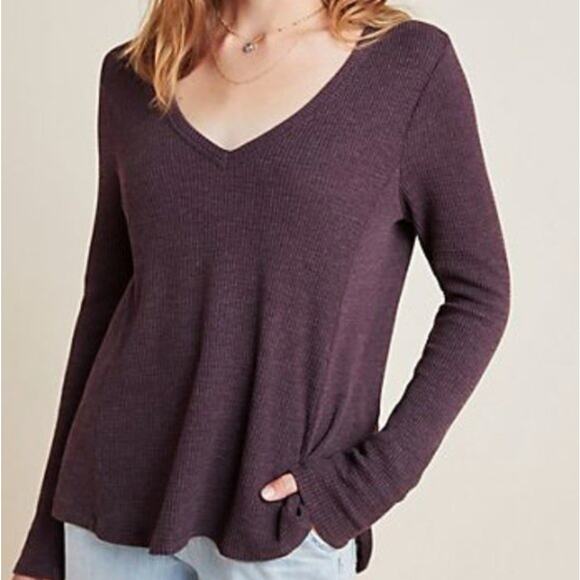 T.La Tops - Anthropologie t.la Top Womens Purple Medium